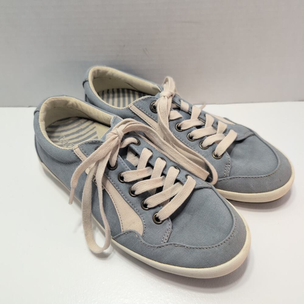 Taos Shooting Star Canvas Lake Blue Sneakers Women's 6.5
